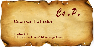 Csonka Polidor névjegykártya